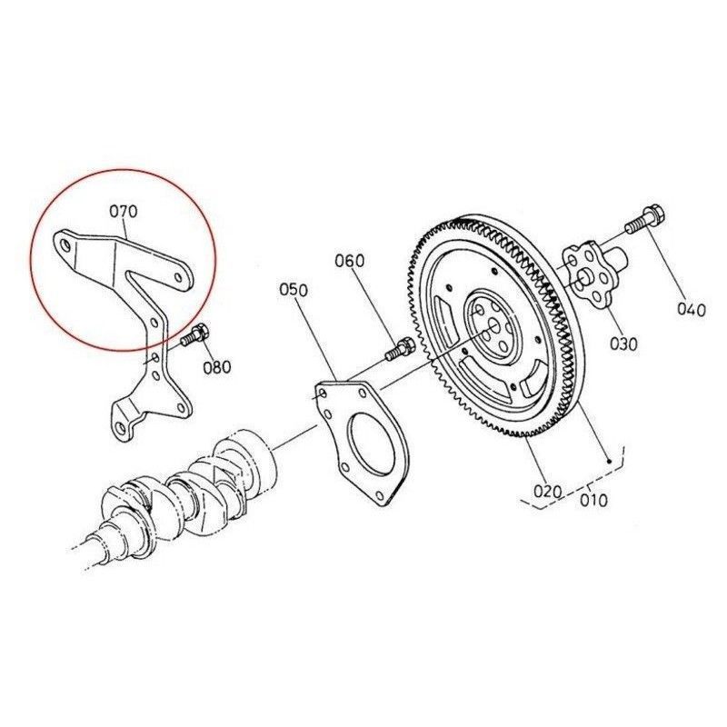 SOPORTE MOTOR-CAJA INVERSORA LADO VOLANTE MEGA