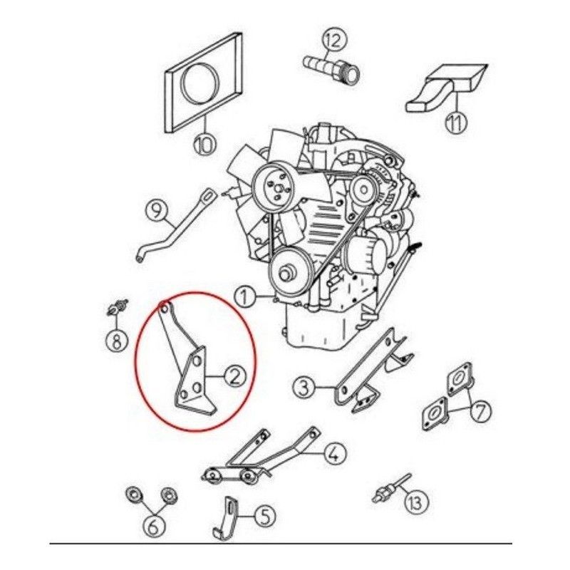 SOPORTE MOTOR-CAJA INVERSORA LADO DISTRIBUCIÓN