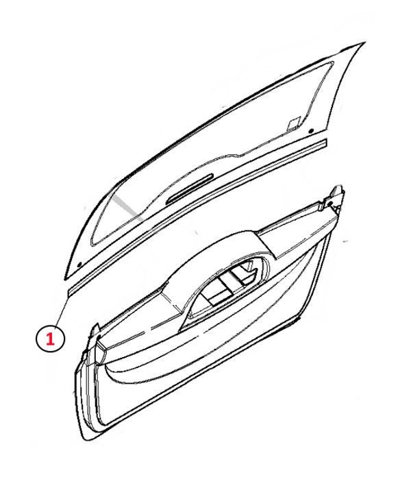 GOMA PERFIL PARTE HORIZONTAL PORTON  MICROCAR