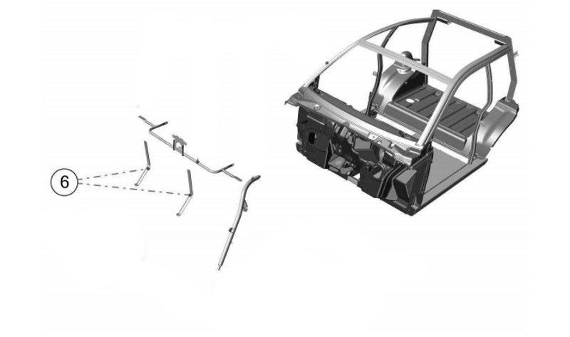 TIRANTE BARRA SOPORTE PARAGOLPES AIXAM 710XF315